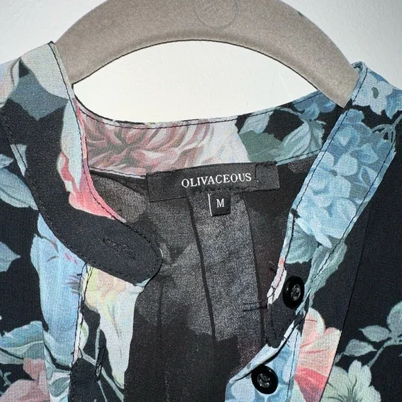 VICI Blue Floral Long Sleeve Dress - Picture 3 of 5